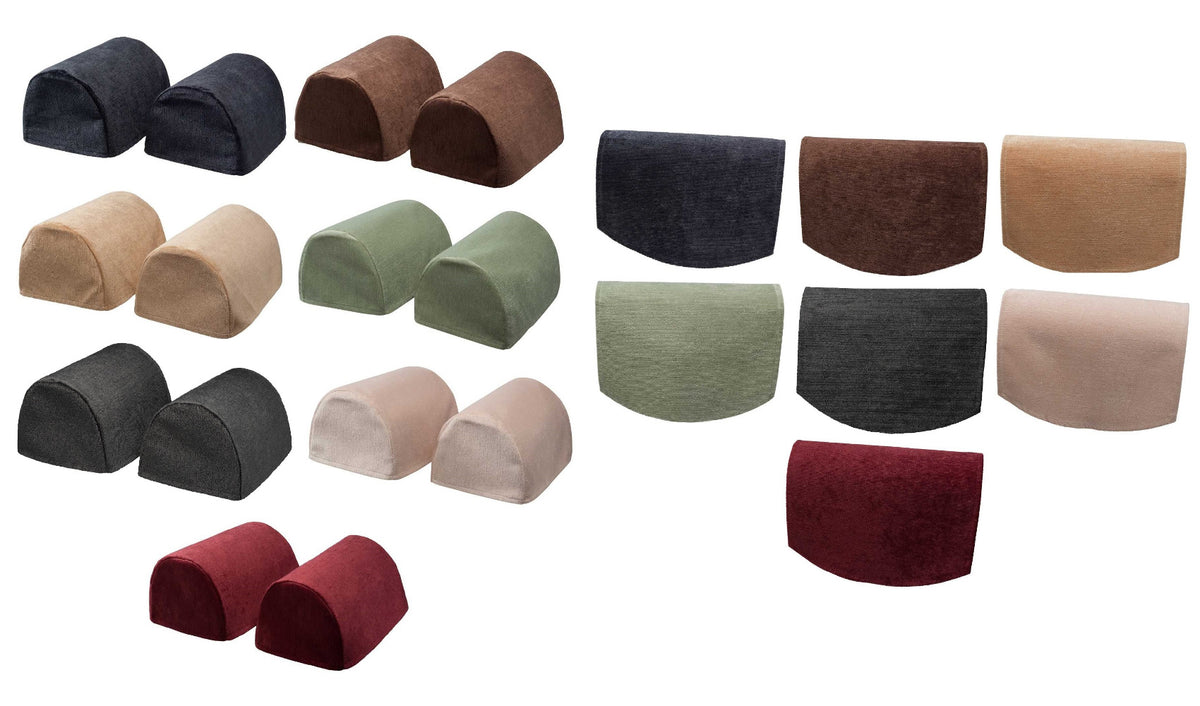 Plain Chenille Arm Caps Jumbo Chair Back Set 7 Colours Classic Home Store