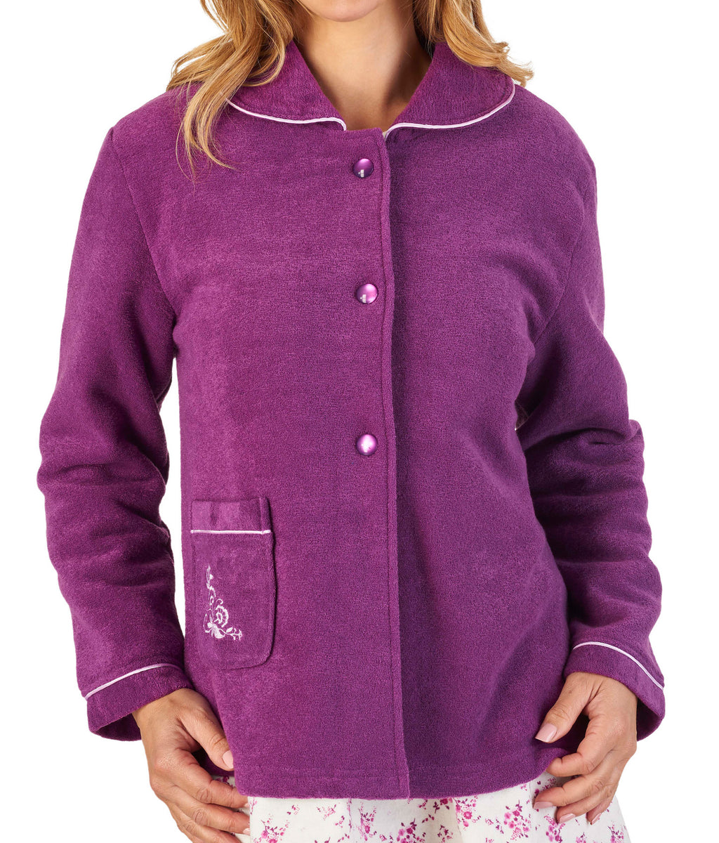 Ladies fleece hot sale bed jacket