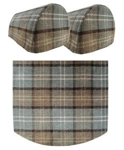 Balmoral Check Chenille Arm Caps & Chair Back Set (4 Colours)