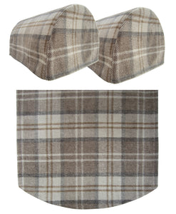 Balmoral Check Chenille Arm Caps & Chair Back Set (4 Colours)