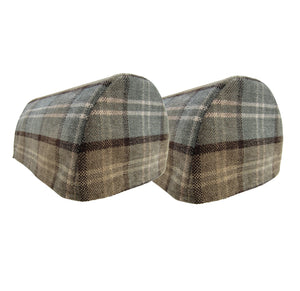 Balmoral Check Chenille Arm Caps & Chair Back Set (4 Colours)