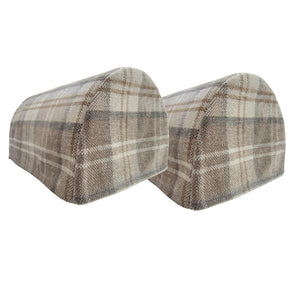 Balmoral Check Chenille Arm Caps & Chair Back Set (4 Colours)