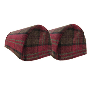 Balmoral Check Chenille Arm Caps & Chair Back Set (4 Colours)