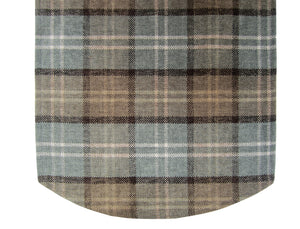 Balmoral Check Chenille Round Arm Caps or Chair Backs (Various Colours)