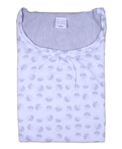 Ladies 100% Jersey Cotton Circular Pattern Nightdress (Blue or Grey)