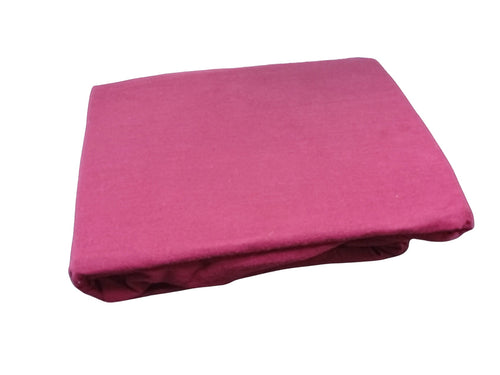 Extra Deep Flannelette Fitted Sheet Claret (Double)