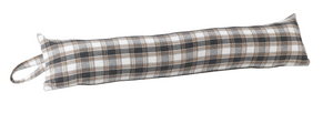 Poly Wool Checked Fabric Draught Excluder (3 Colours)