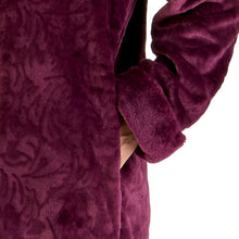 Load image into Gallery viewer, Slenderella Button Front Dressing Gown with Faux Fur Collar (4 Colours)