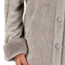 Load image into Gallery viewer, Slenderella Button Front Dressing Gown with Faux Fur Collar (4 Colours)