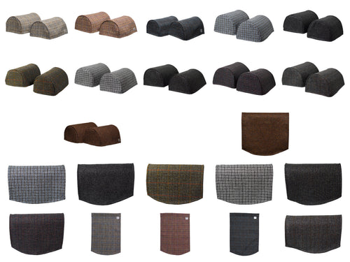 Harris Tweed Round Arm Caps or Chair Backs (Various Colours)