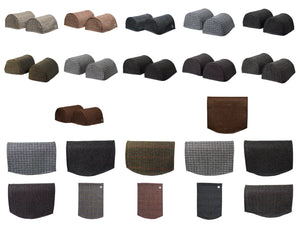 Harris Tweed Round Arm Caps or Chair Backs (Various Colours)