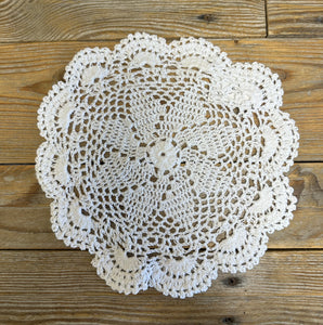 White Assorted Round Crochet Doilies - Pack of 6 (10")