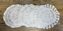 Load image into Gallery viewer, White Assorted Round Crochet Doilies - Pack of 6 (10&quot;)