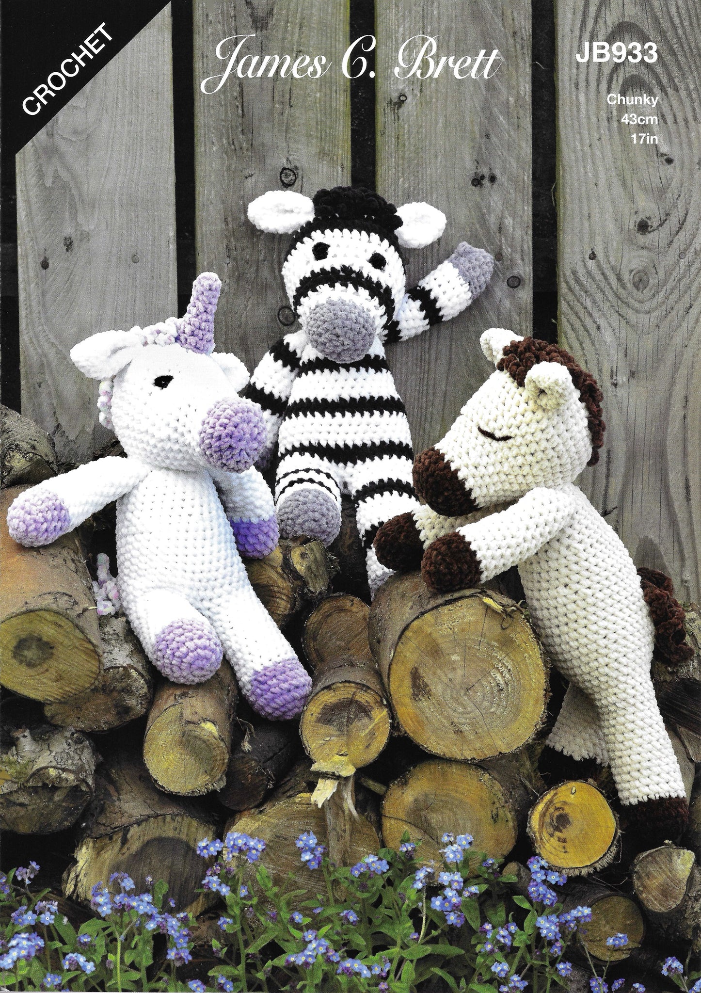 James Brett Chunky Crochet Pattern – Horatio Horse, Ursula Unicorn & Z 