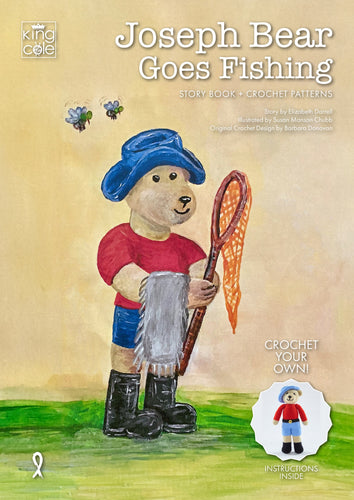 King Cole Joseph Bear Goes Fishing Story Book & Crochet Pattern Booklet