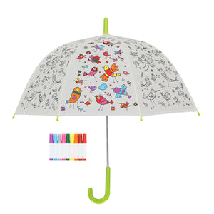 Fallen Fruits Kids Umbrella Colour Your Own Flowers & Butterflies, Jungle or Birds