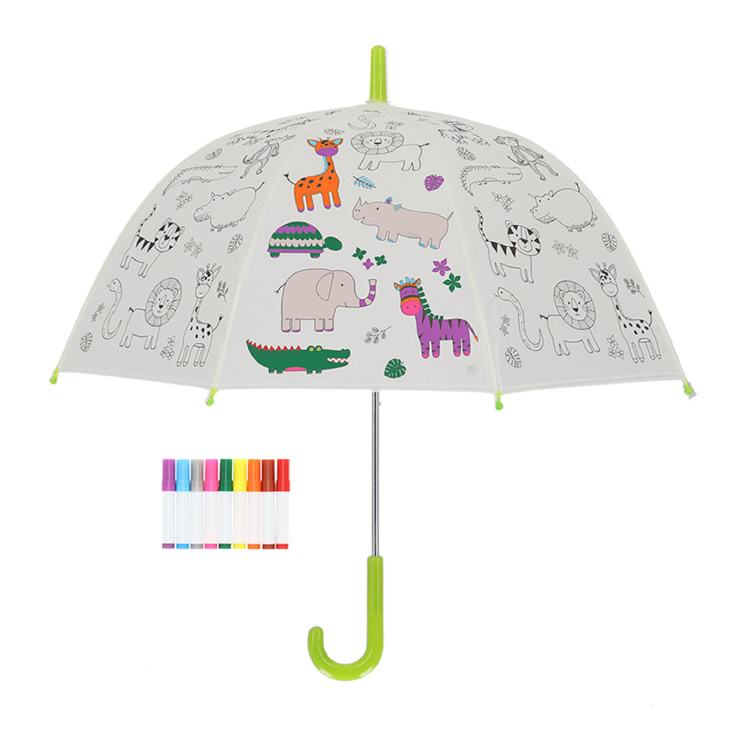 Fallen Fruits Kids Umbrella Colour Your Own Flowers & Butterflies, Jungle or Birds