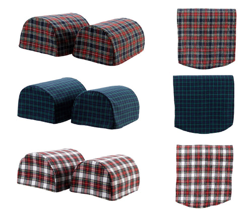 Tartan Pair of Arm Caps or Chair Back (3 Colours)