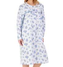 Load image into Gallery viewer, Slenderella Floral Long Sleeve Flannel Cotton Nightdress (3 Colours)