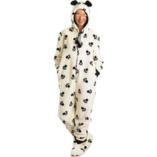 Load image into Gallery viewer, Slenderella Ladies Paw Print All in One Pyjamas (Large)