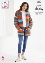 Load image into Gallery viewer, King Cole Super Chunky Knitting Pattern Ladies Jacket &amp; Sweater 6194