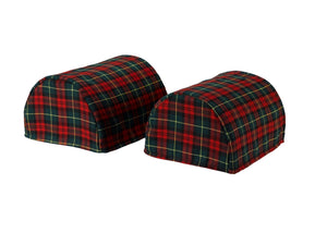 Tartan Pair of Arm Caps or Chair Back (5 Colours)