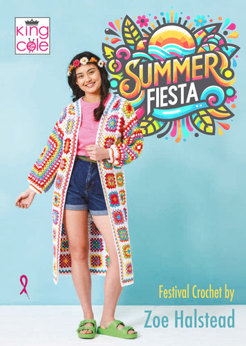 King Cole Women’s ‘Summer Fiesta’ Festival Crochet Pattern Booklet by Zoe Halstead