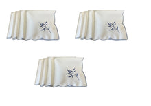 Load image into Gallery viewer, Embroidered Sprig Design Table Napkins 18&quot; x 18&quot; (4 Colours)