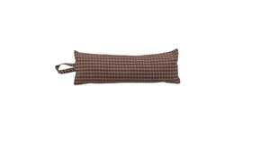 Draught Excluder Coral & Grey Check (5 Sizes)