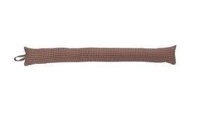 Draught Excluder Coral & Grey Check (5 Sizes)