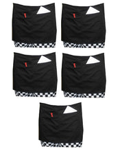 Load image into Gallery viewer, Black Short Apron With Split Pocket  27.5&quot; Wide x 14&quot; Long (Pack of 1 or 5)