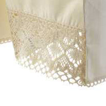 Load image into Gallery viewer, Cotton Arm Caps &amp; Chair Backs Set with Lace Trim (Cream)