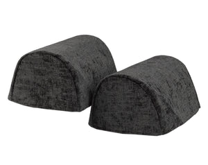 Crushed Velvet Chenille Round Arm Caps or Chair Backs (Various Colours)