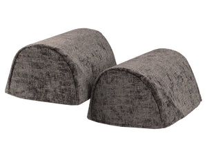 Crushed Velvet Chenille Round Arm Caps or Chair Backs (Various Colours)