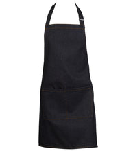 Load image into Gallery viewer, Blue Denim 100% Cotton Bib Apron With Split Pocket 27&quot; x 31&quot; (Pack of 1 or 5)