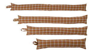 Poly Wool Checked Fabric Draught Excluder (3 Colours)