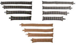 Poly Wool Checked Fabric Draught Excluder (3 Colours)