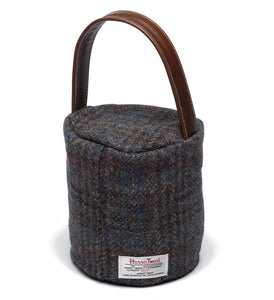 Harris Tweed 100% Pure New Wool Doorstop Cover with Leather Handle