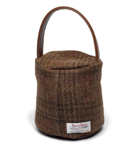 Harris Tweed 100% Pure New Wool Doorstop Cover with Leather Handle