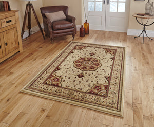 Heritage Traditional Floral & Swirl Pattern Rug (Various Colours & Sizes)