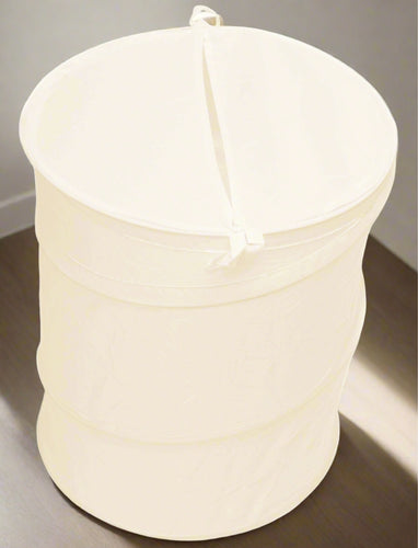 Cream Collapsible Laundry Basket - 44cm Diameter