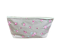 Load image into Gallery viewer, Rose Pattern Zipped Feminine Toiletries Make Up Storage Bag Small, Medium or Large