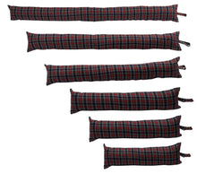 Load image into Gallery viewer, Black Stewart Mini Tartan Check Draught Excluder (6 Sizes)