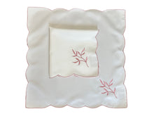 Load image into Gallery viewer, Embroidered Sprig Design Table Napkins 18&quot; x 18&quot; (4 Colours)