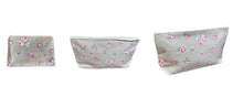 Load image into Gallery viewer, Rose Pattern Zipped Feminine Toiletries Make Up Storage Bag Small, Medium or Large