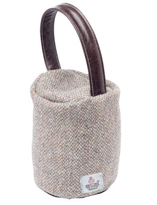 Harris Tweed 100% Pure New Wool Doorstop Cover with Leather Handle