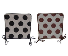 Load image into Gallery viewer, Set of Polka Dot Square Seat Pads 14.5&quot; x 14.5&quot; (2 Colours)