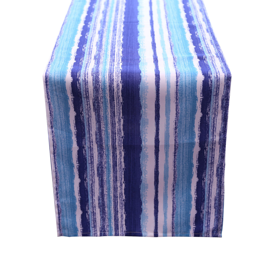 Striped Table Runner - Water & Fade Resistant (14