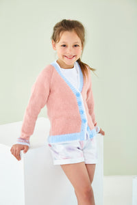 King Cole DK Knitting Pattern - Ladies & Girls Sweater & Cardigan (5937)