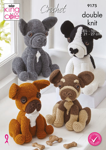 King Cole 'Amigurumi' Crochet Pattern – French Bulldogs (9175)